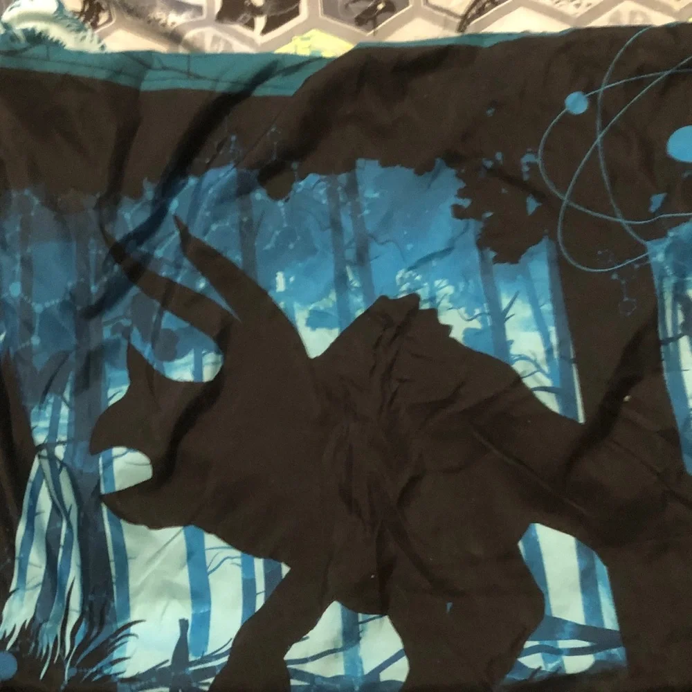 Jurassic world Print Sheet Set in Blue & Cream